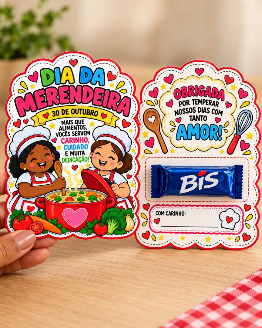 Kit Dia da Merendeira Painel e Lembrancinha PDF — imagem 2