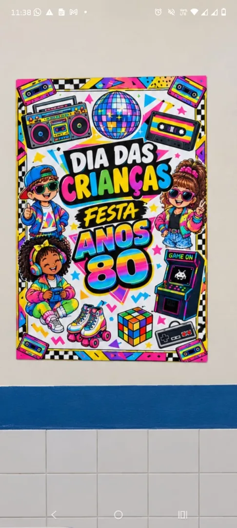 🎉 KIT DIA DAS CRIANÇAS – FESTA ANOS 80! 🕹️📼 💰6,90  Prepare uma comemoração superdivertida e cheia de nostalgia com e — imagem 2