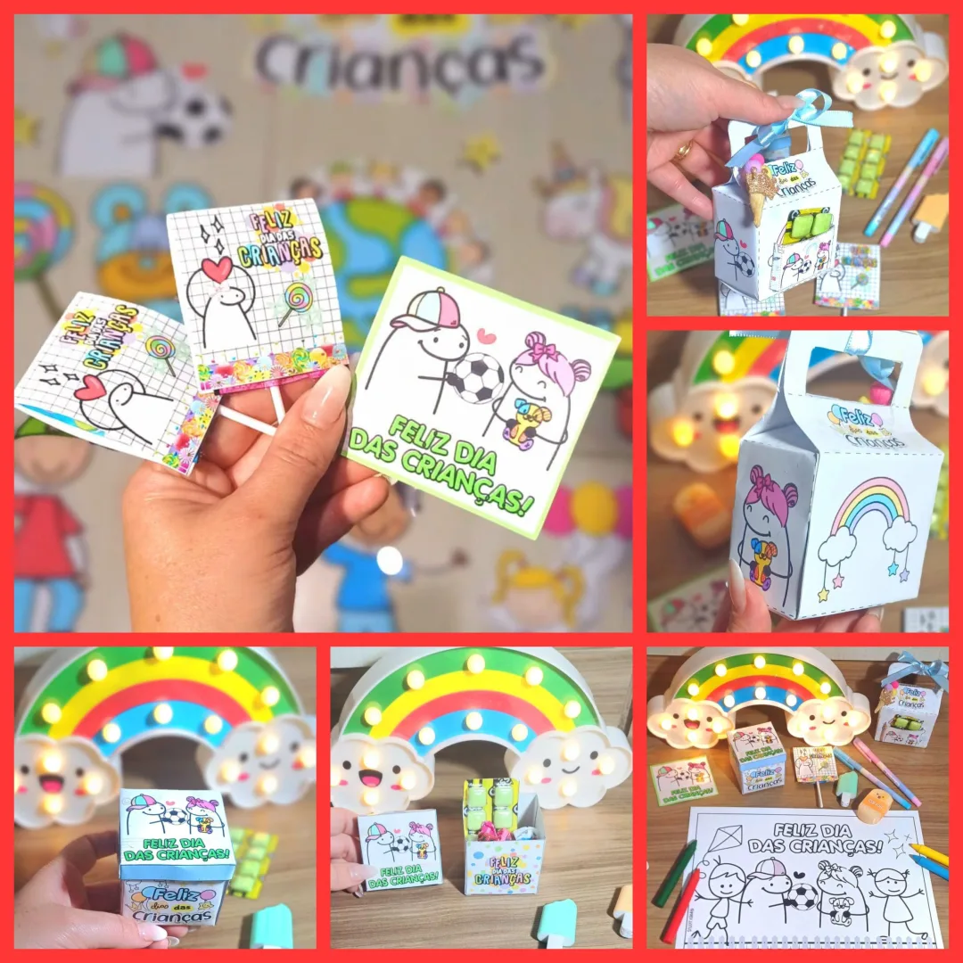 KIT DIA DAS CRIANÇAS FLORKS - PAINEL + LEMBRANCINHA — imagem 2