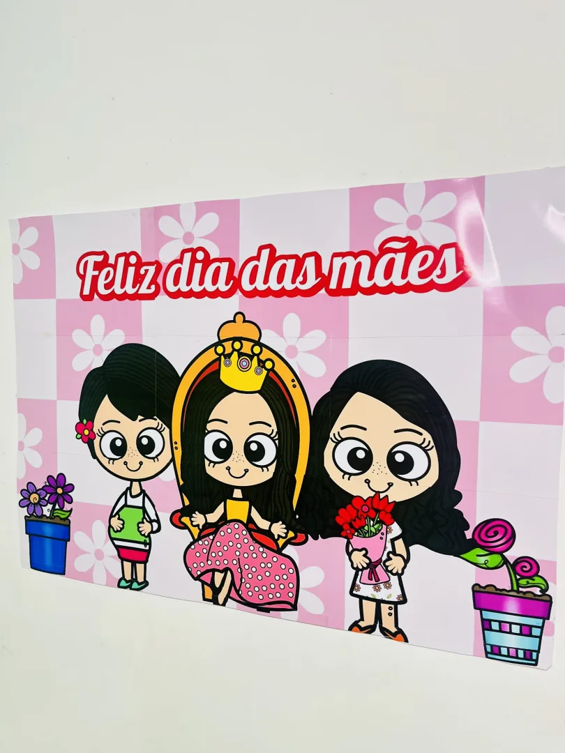 KIT DIA DAS MÃES: PAINEL + LEMBRANCINHA  + MOLDURA / BAMBOLÊ  PARA FOTO — imagem 5