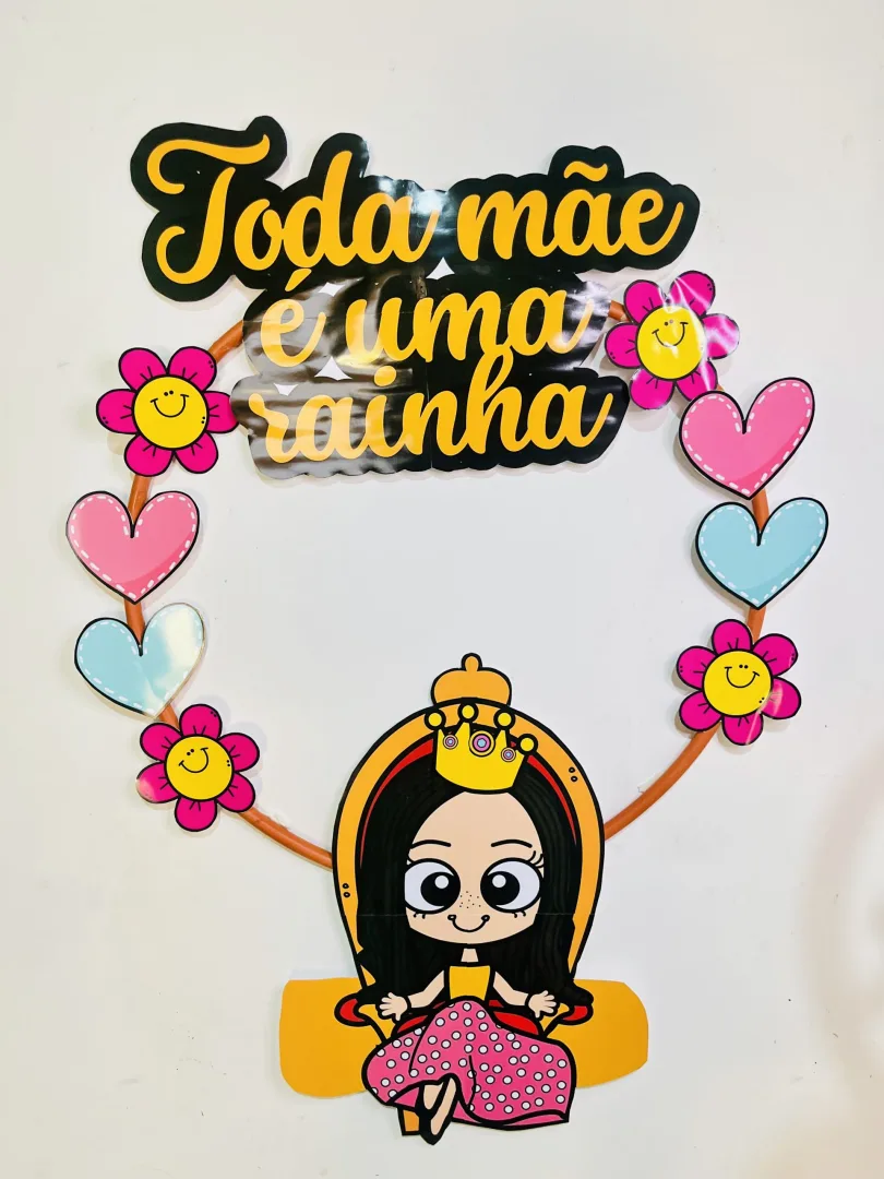 KIT DIA DAS MÃES: PAINEL + LEMBRANCINHA  + MOLDURA / BAMBOLÊ  PARA FOTO — imagem 4