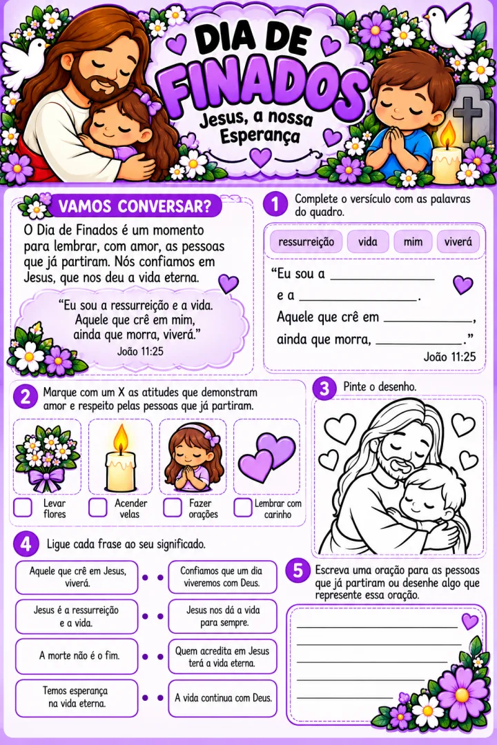 Kit Dia de Finados - Atividades PDF — imagem 3