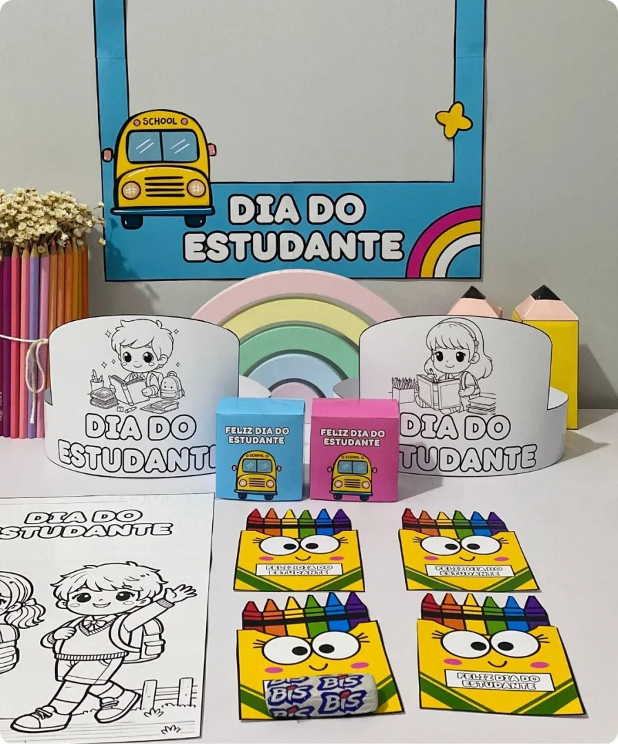 Kit Dia do Estudante em PDF para Imprimir – Lembrancinhas e Atividades Alinhadas à BNCC — imagem 2