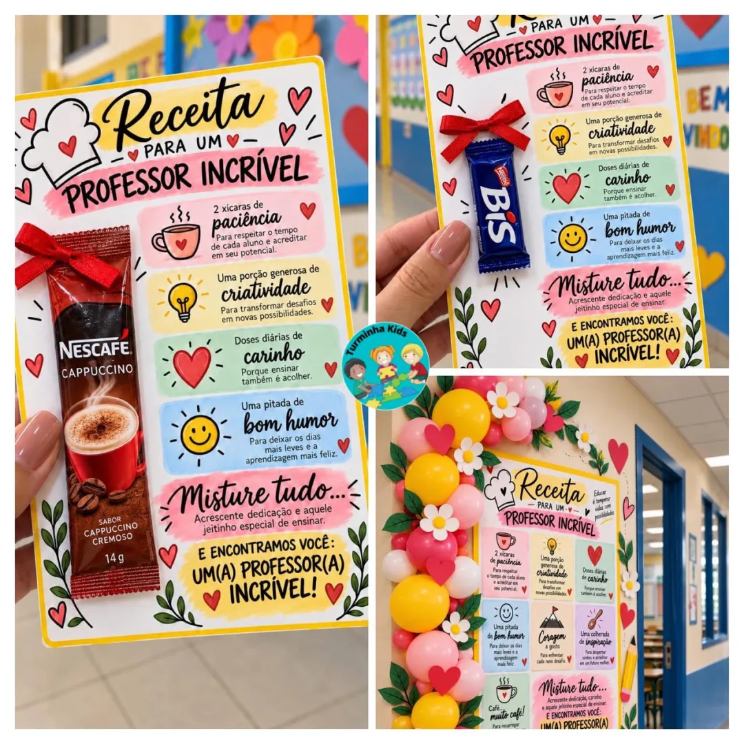 🌟 *Kit dia dos professores painel e cartão*  💰7,00 Que tal preparar uma homenagem linda, carinhosa e cheia de signific — imagem 6