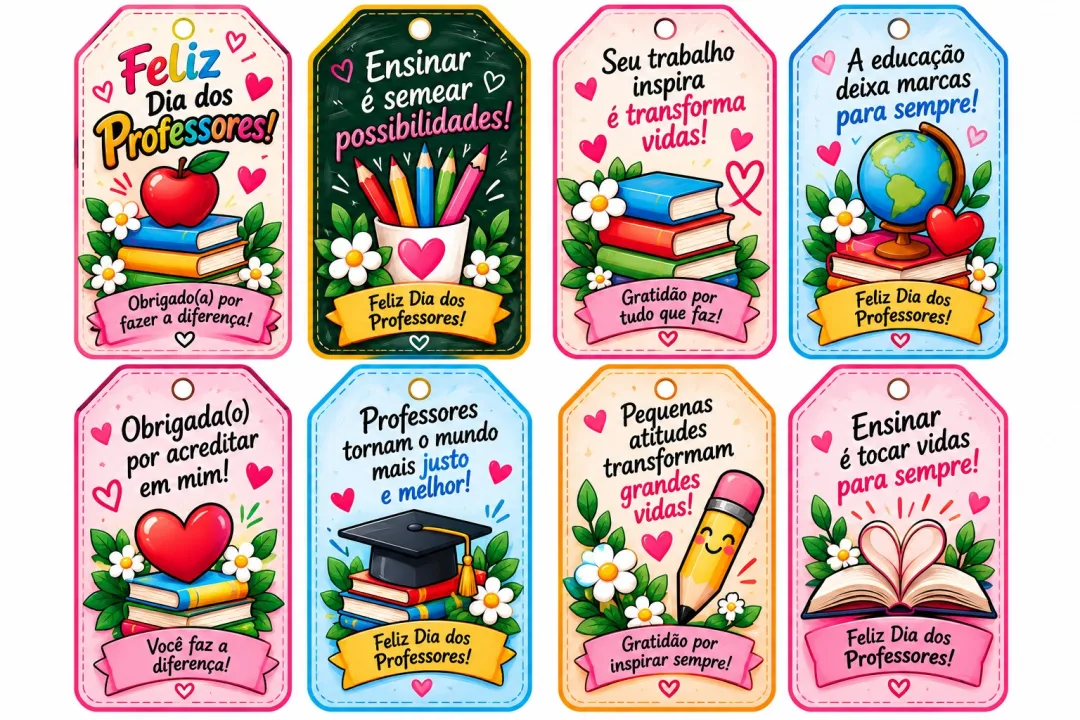 Kit Dia dos Professores - PDF pronto para imprimir Educação Infantil Fundamental.  — imagem 4
