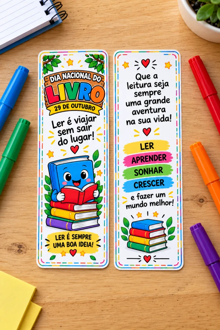 KIT – DIA NACIONAL DO LIVRO ✨📚 💰Kit Completo 12,00 💰 Painel 6,00 💰Marca página tag  6,00! ✅Deixe a escola ainda mais — imagem 6