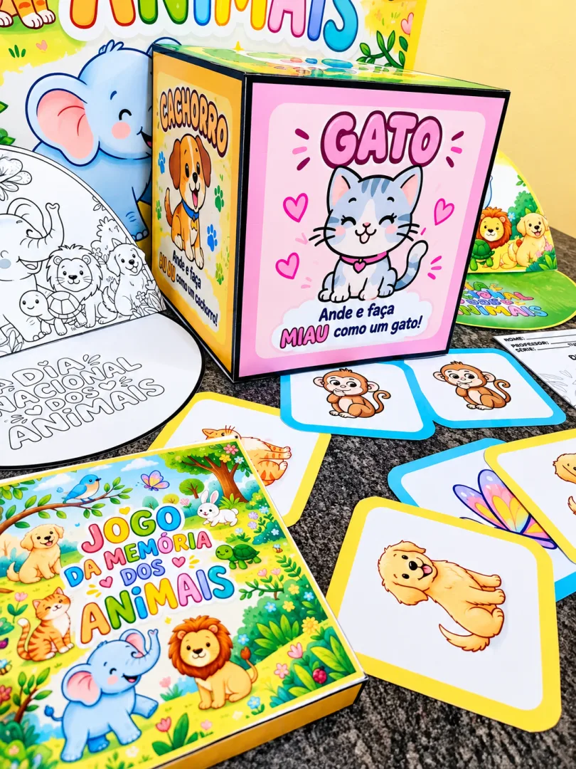 Kit Dia Nacional dos Animais em PDF - Educação Infantil — imagem 4