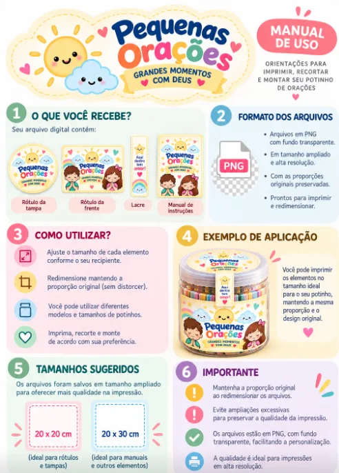 KIT DIGITAL - Potinho das Orações Infantil. PDF — imagem 6