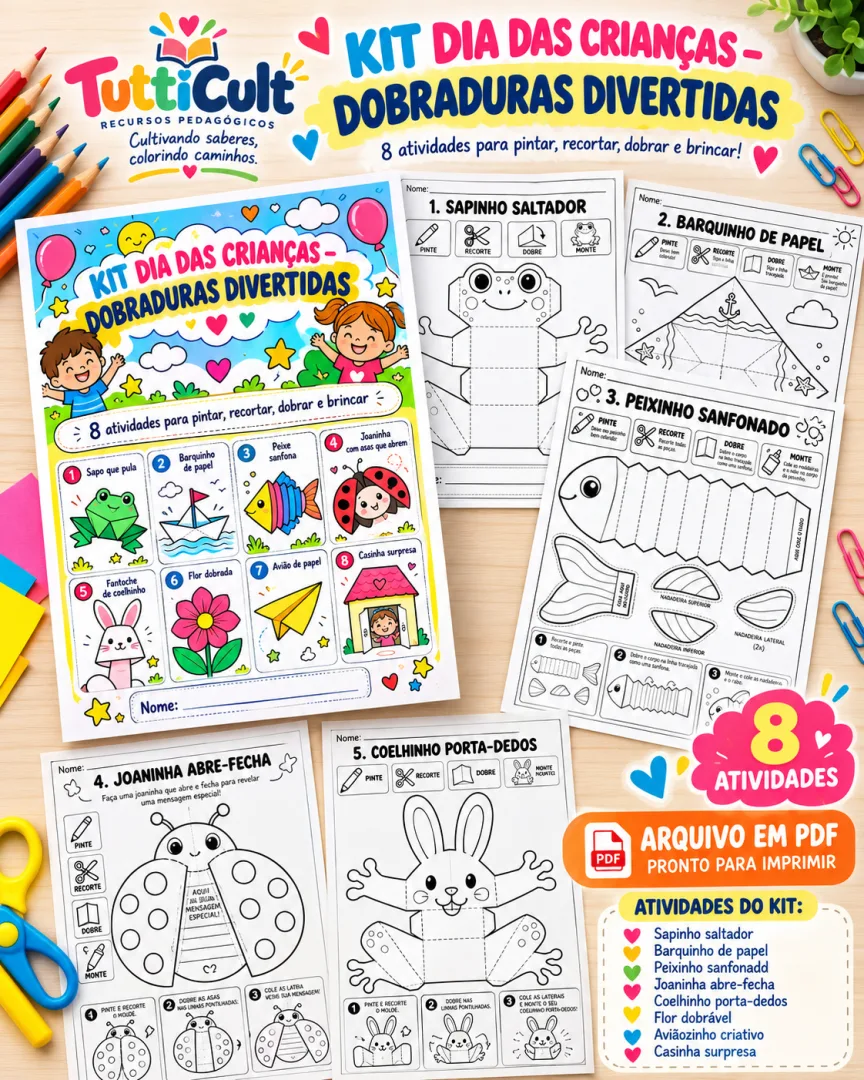 Kit Dobradura Dia das Crianças - Educação Fundamental- PDF — imagem 3