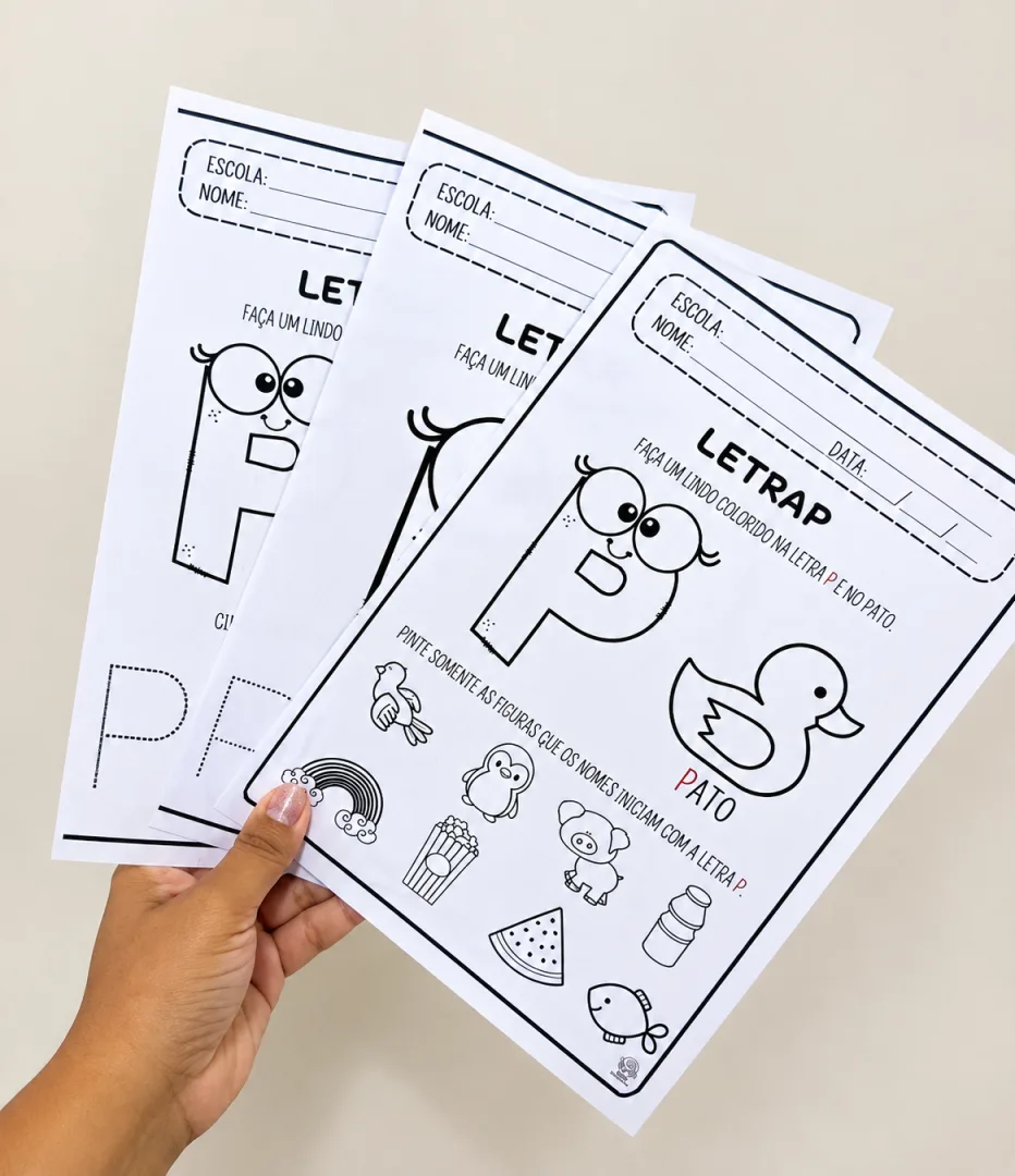 Kit educativo letra P - PDF - educação infantil  — imagem 3