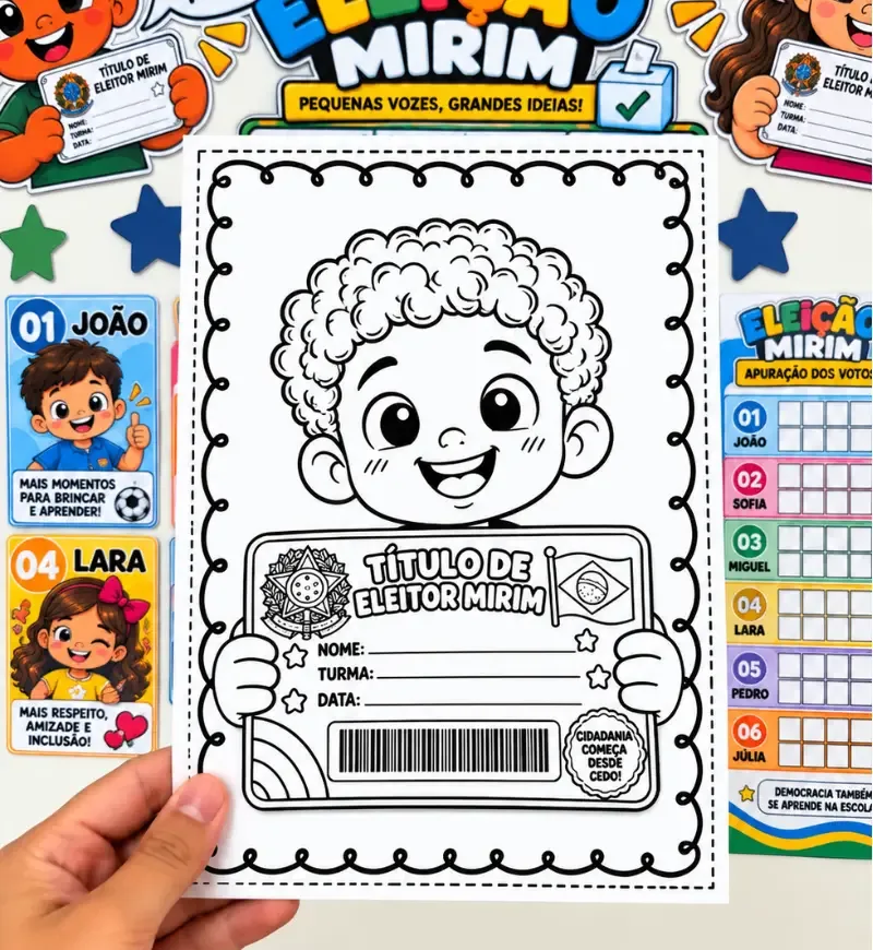 Kit Eleição Mirim em PDF | Educação Infantil e 1° ao 5° Ano — imagem 4