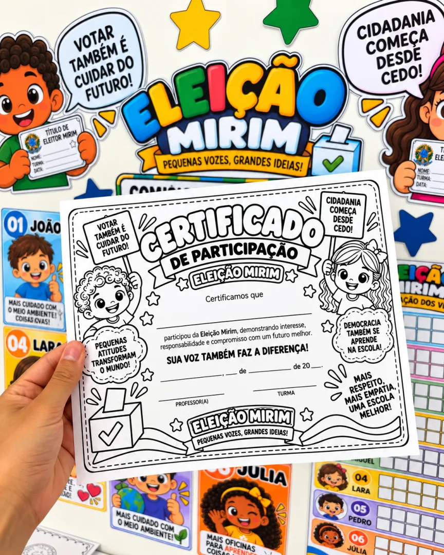 Kit Eleição Mirim - Educação Infantil e Ensino Fundamental - PDF — imagem 4