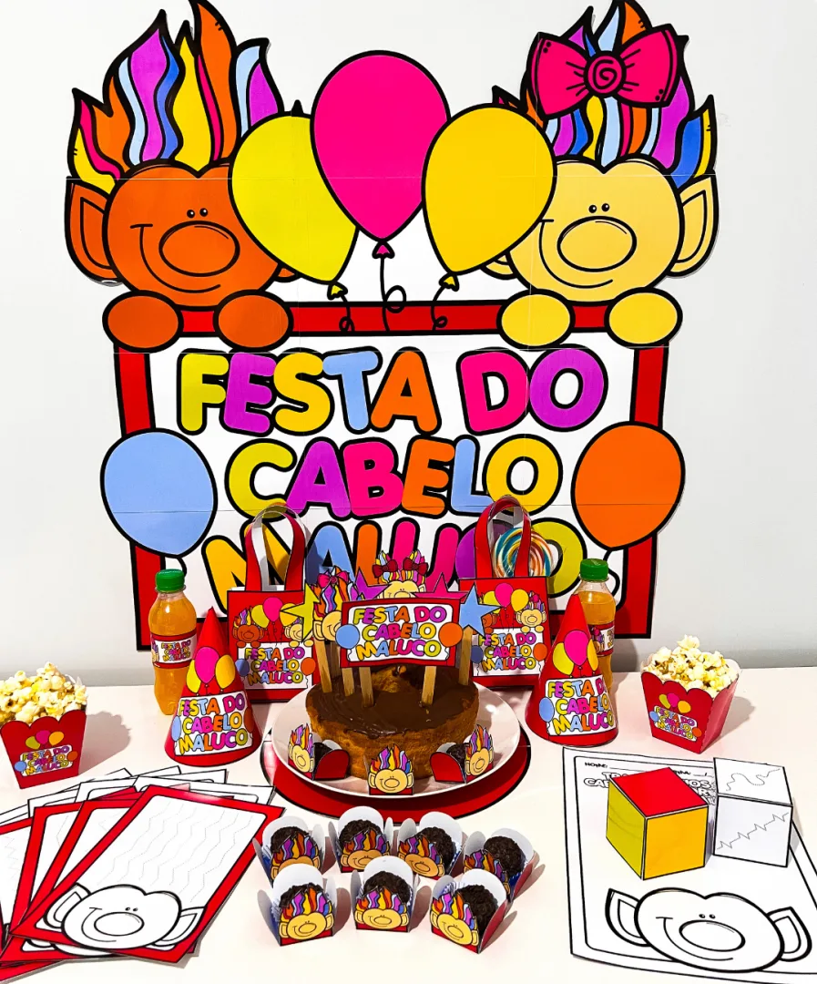 KIT FESTA DO CABELO MALUCO PARA IMPRIMIR — imagem 4
