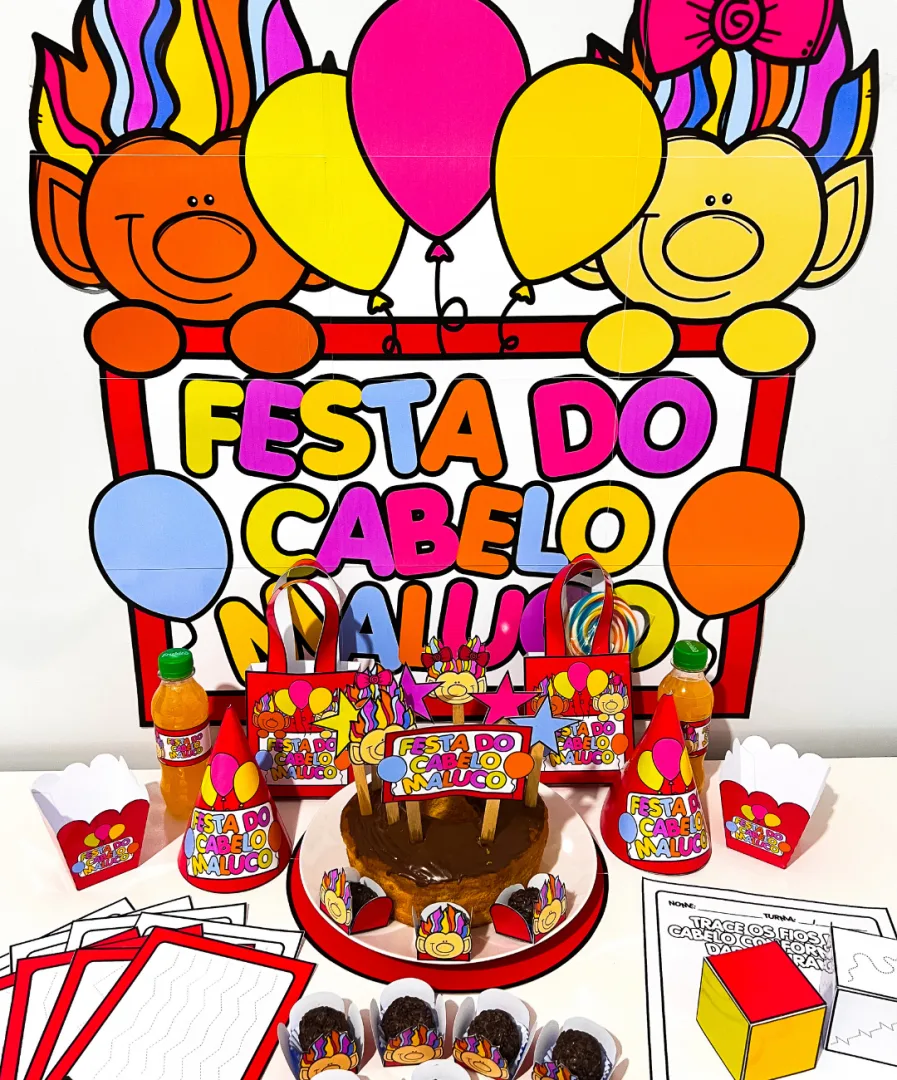 KIT FESTA DO CABELO MALUCO PARA IMPRIMIR — imagem 6