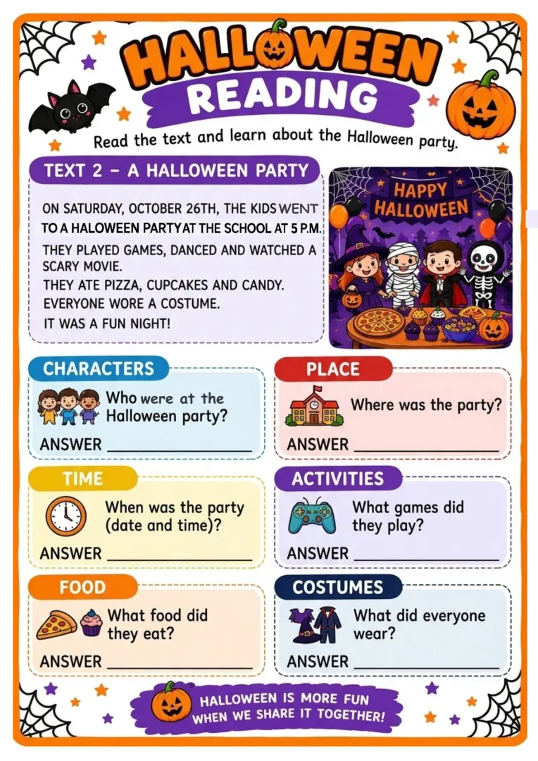 Kit Halloween Inglês Ensino fundamental Pdf — imagem 3