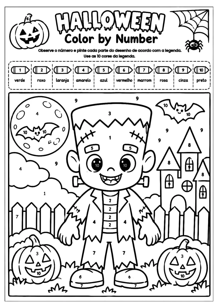 Kit Halloween Matemática – Atividades para Colorir Ensino Fundamental Pdf — imagem 4