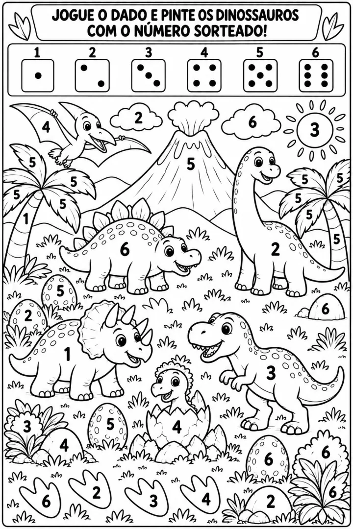 Jogo de números e pintura infantil em PDF — imagem 2