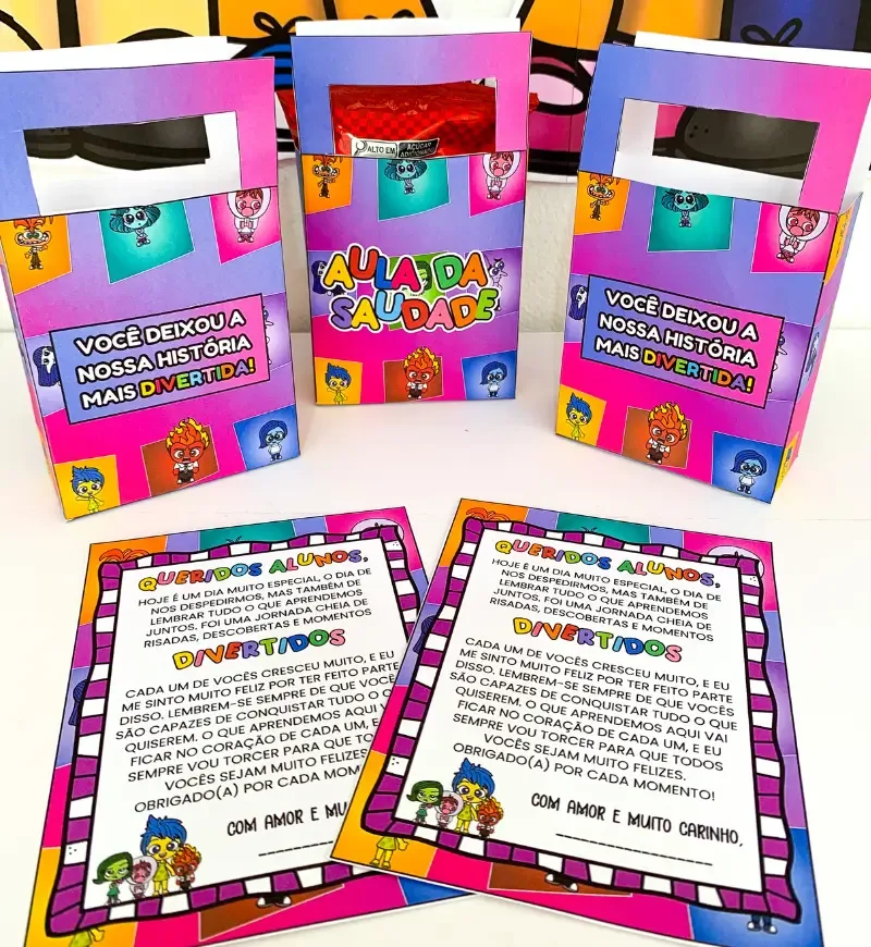 Kit Lembrancinhas Aula da Saudade - Divertidamente — imagem 6