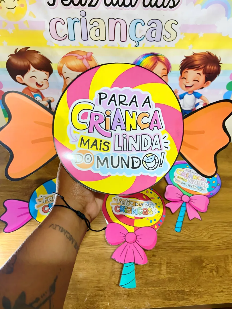 Kit Lembrancinhas Dia das Crianças com Doces – 4 Modelos para Imprimir em PDF — imagem 4