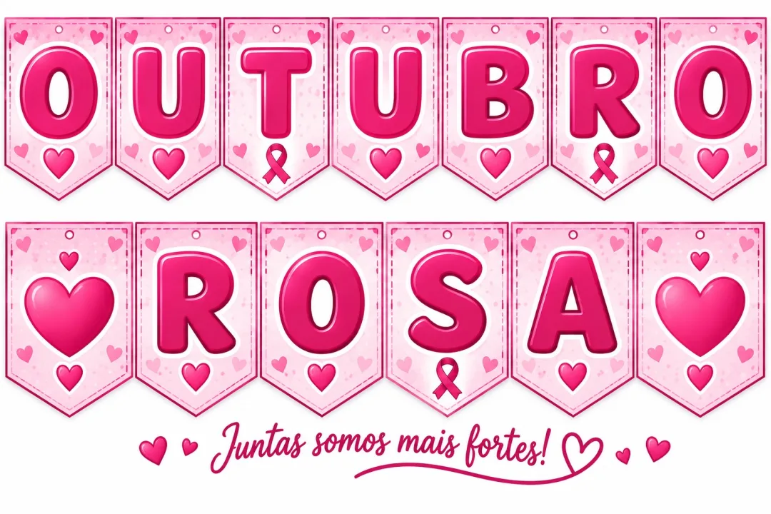Kit Lembrancinhas Outubro Rosa Pdf - 5 Páginas Educação Infantil e Fundamental  — imagem 4