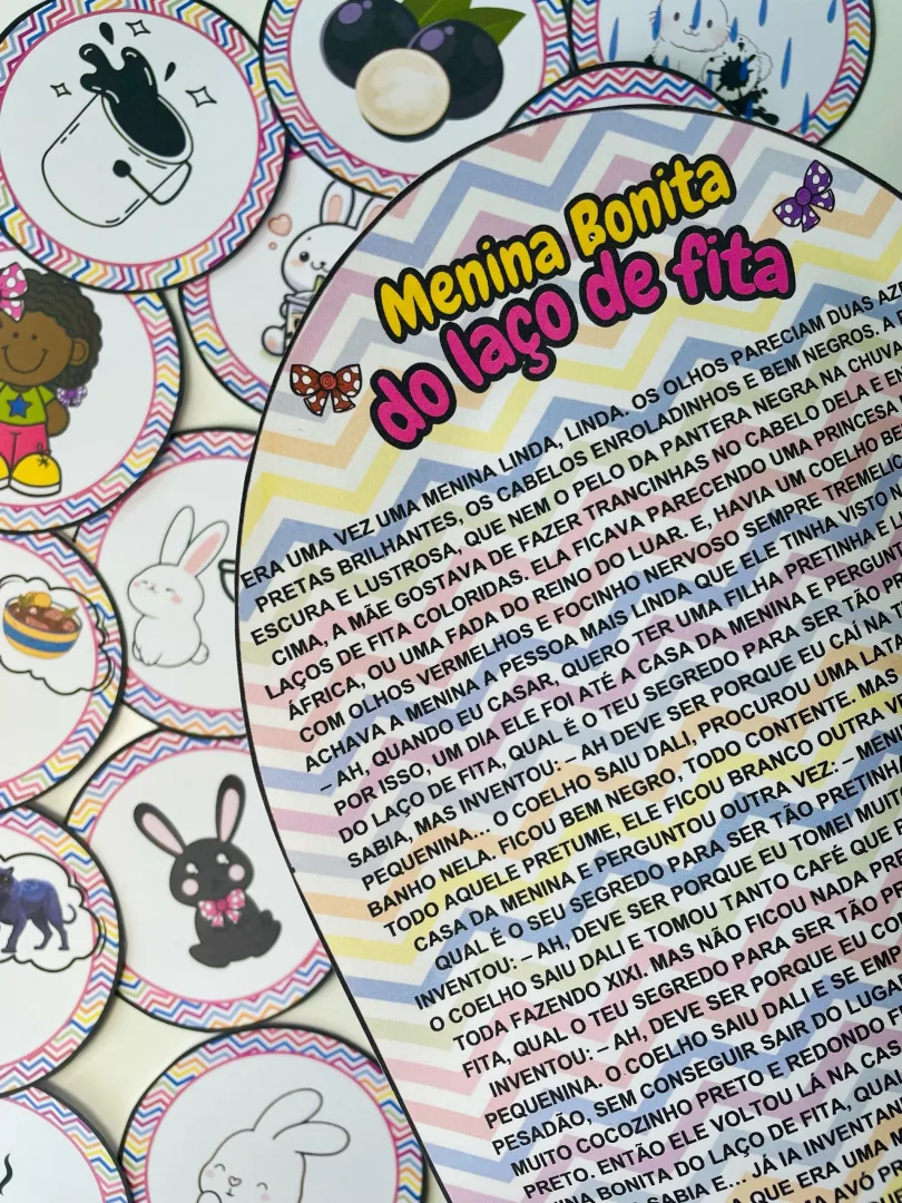 Kit Menina Bonita do Laço de Fita — Luva de História e Atividades em PDF — imagem 2