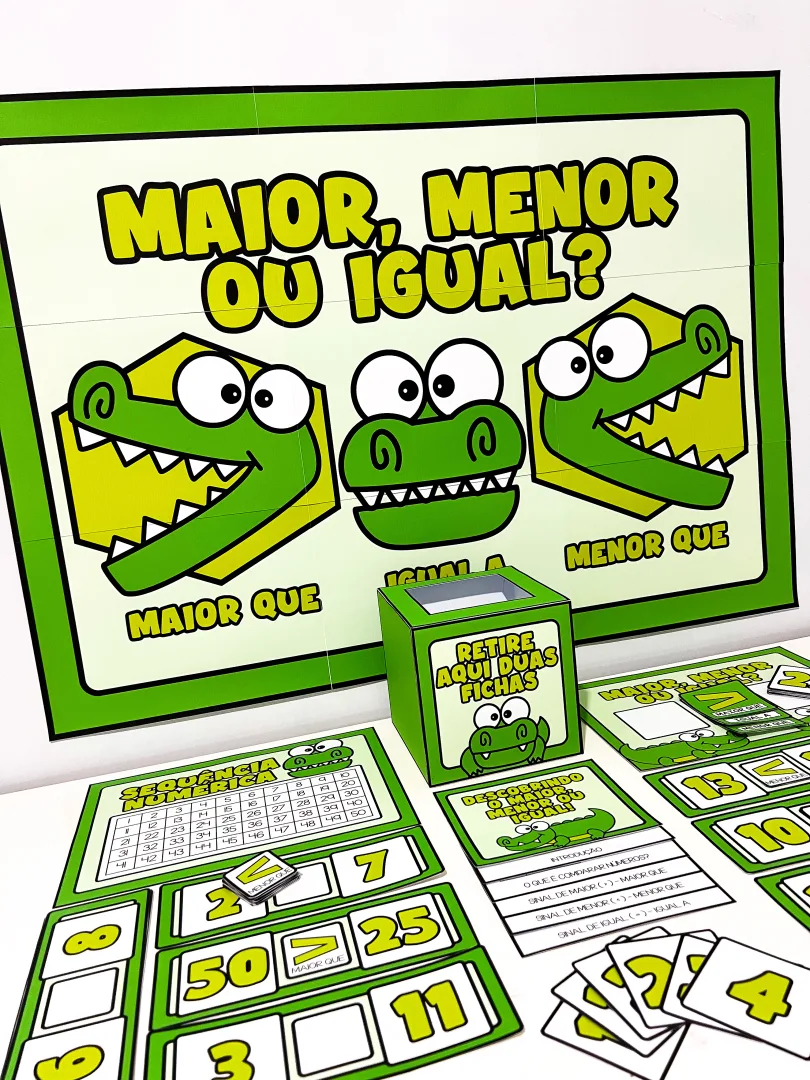 Kit Maior, Menor ou Igual - Jogos de Comparação Numérica em PDF — imagem 2