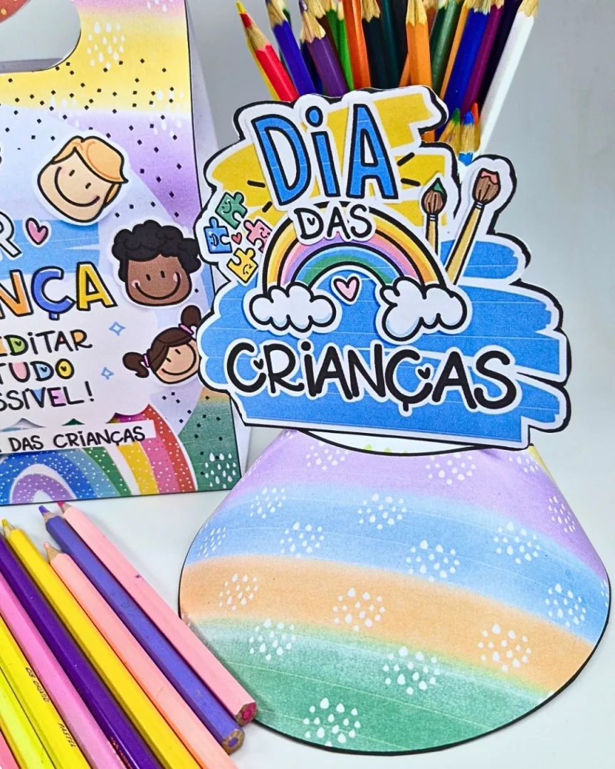   Kit Maleta + Viseira Dia das Crianças – Lembrancinha para Imprimir e Montar — imagem 2