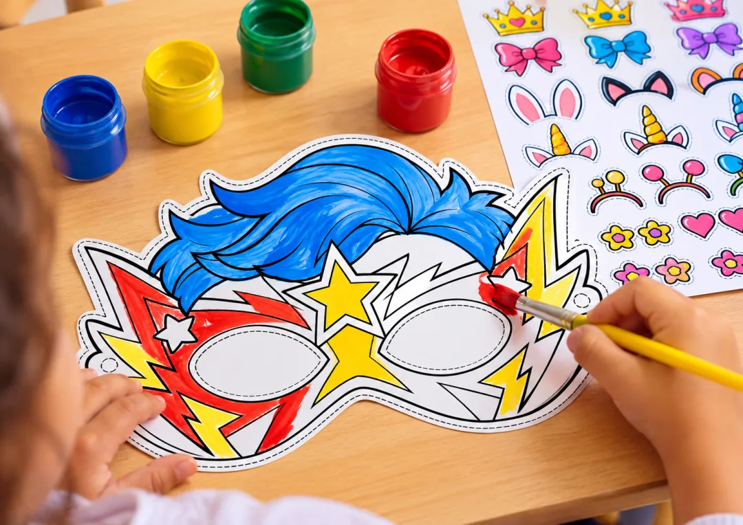 Kit Máscaras Divertidas para o Dia das Crianças Atividade Infantil para Imprimir e Personalizar — imagem 3