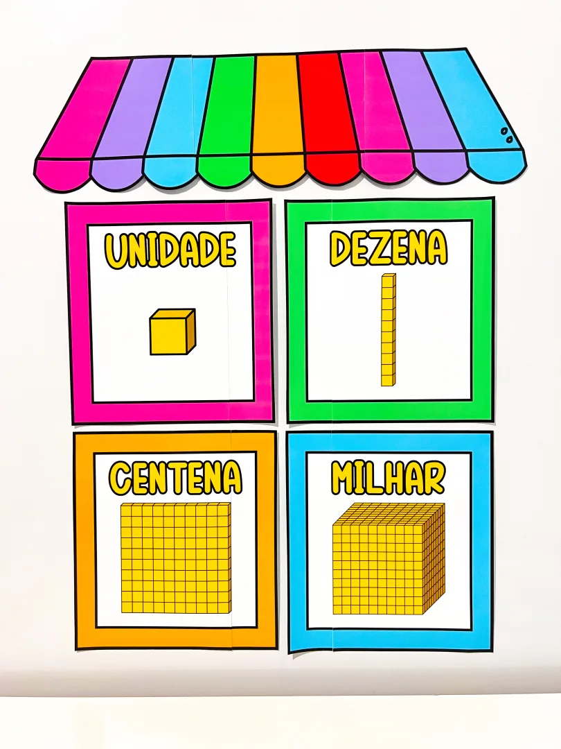 Kit Material Dourado para Trabalhar Unidade, Dezena, Centena e Milhar — imagem 3