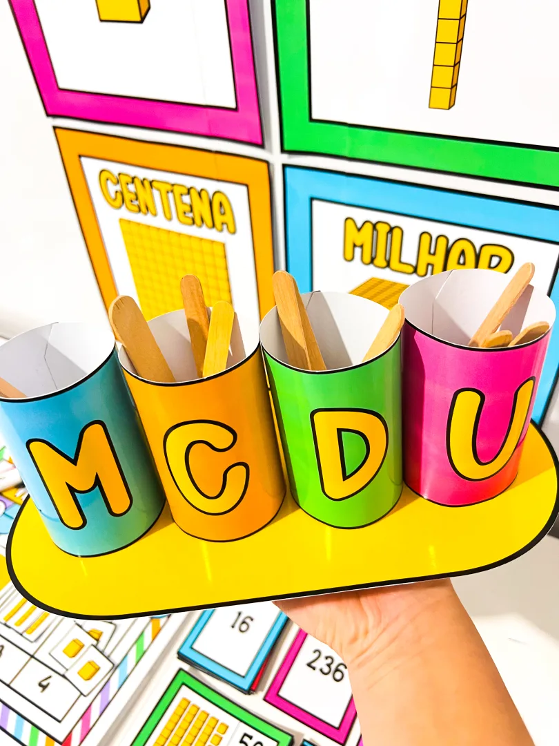 Kit Material Dourado para Trabalhar Unidade, Dezena, Centena e Milhar — imagem 2