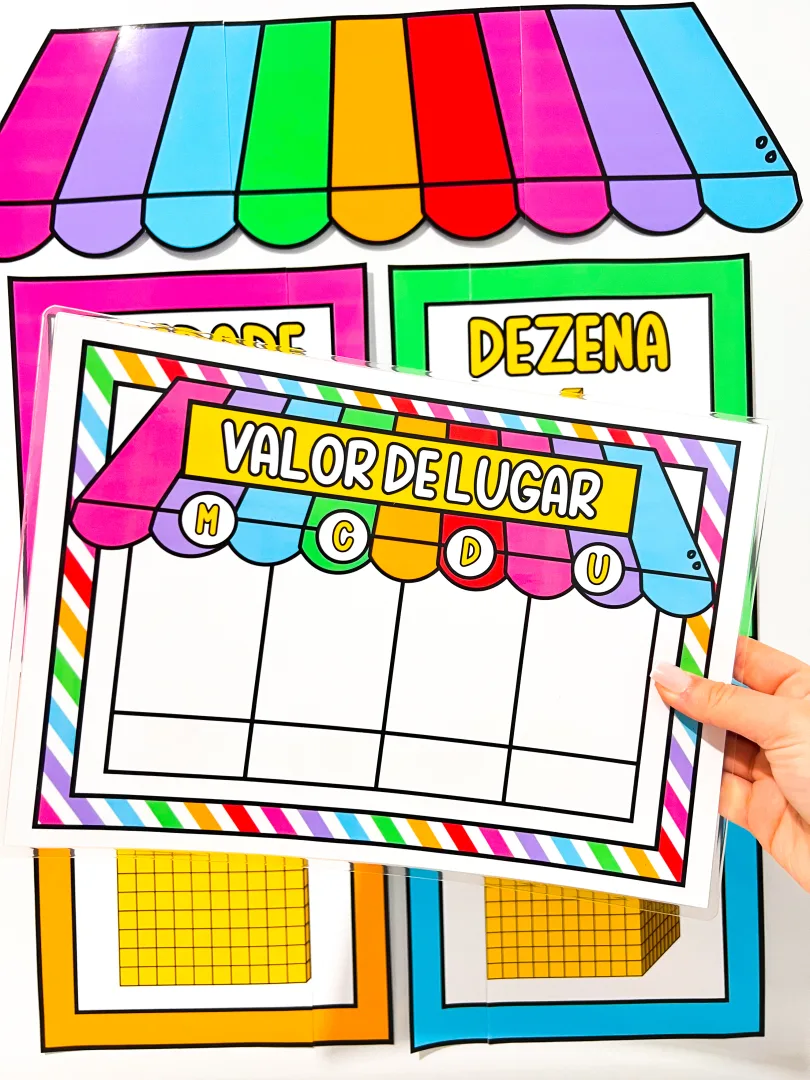 Kit Material Dourado para Trabalhar Unidade, Dezena, Centena e Milhar — imagem 4