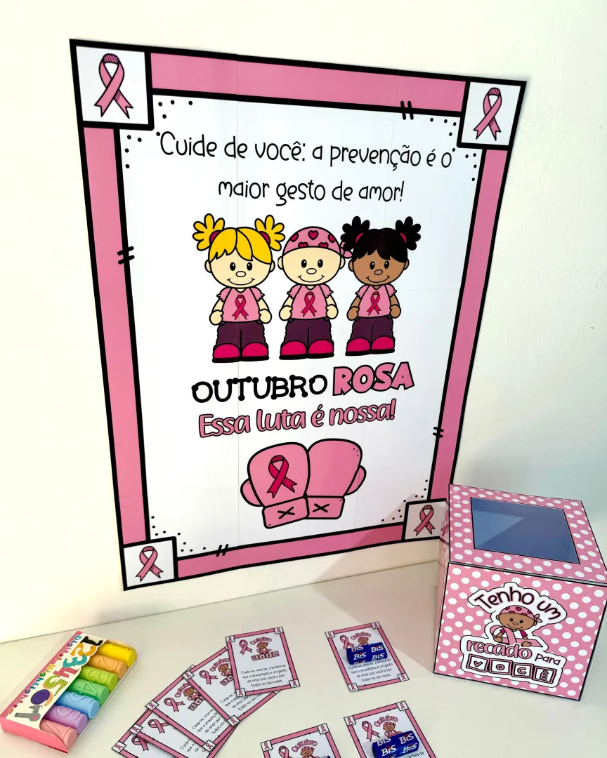  Kit Outubro Rosa para Educação Infantil e Ensino Fundamental — imagem 2