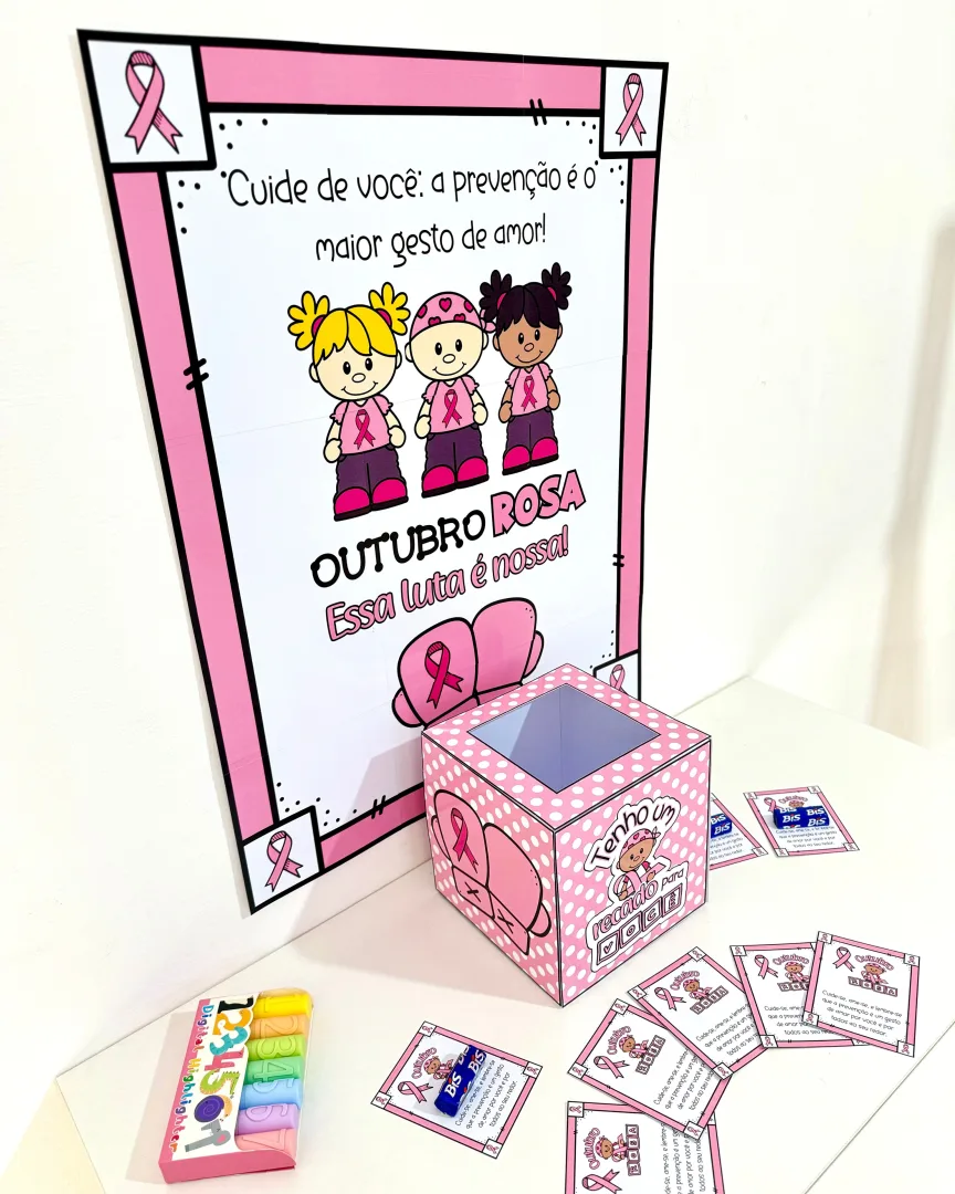  Kit Outubro Rosa para Educação Infantil e Ensino Fundamental — imagem 4