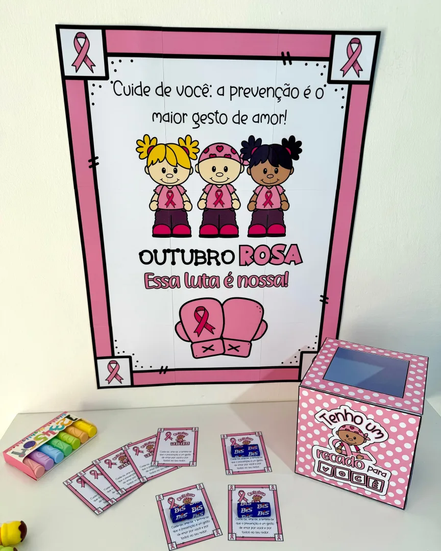  Kit Outubro Rosa para Educação Infantil e Ensino Fundamental — imagem 6