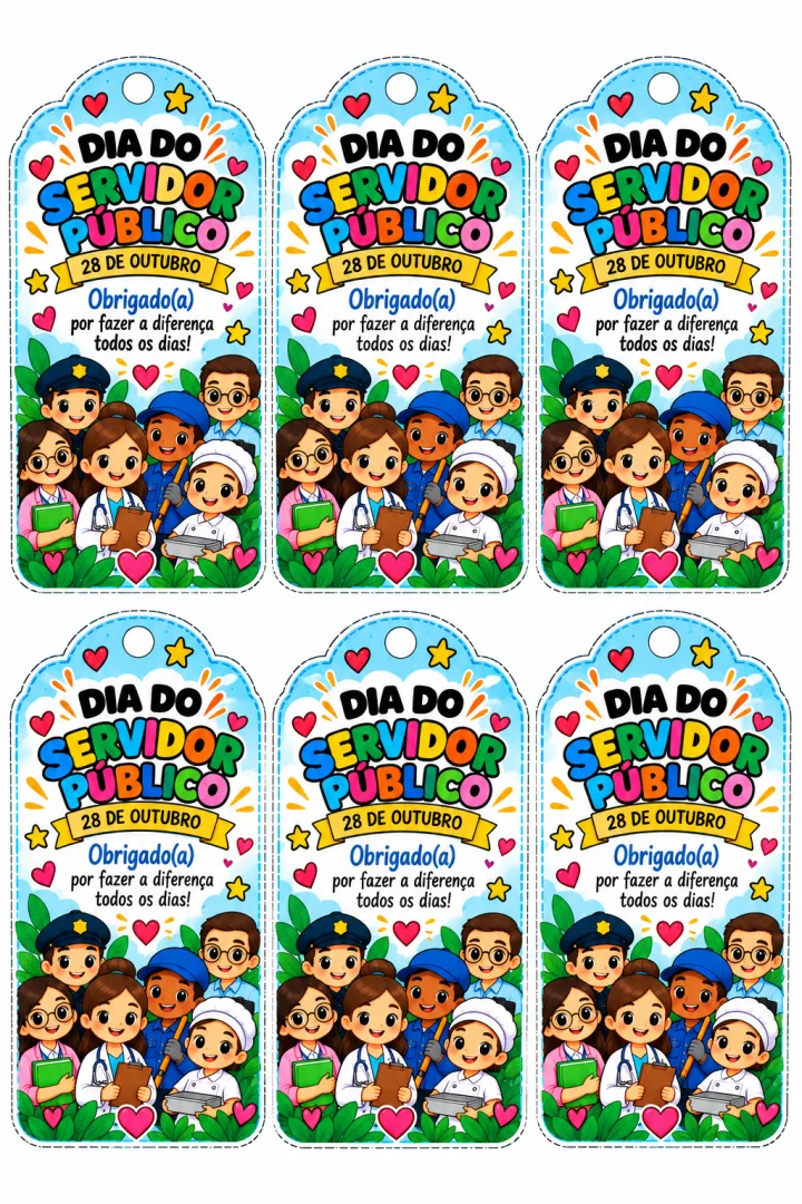 Kit Painel e Lembrancinha Servidor Público PDF - Educação Infantil — imagem 3