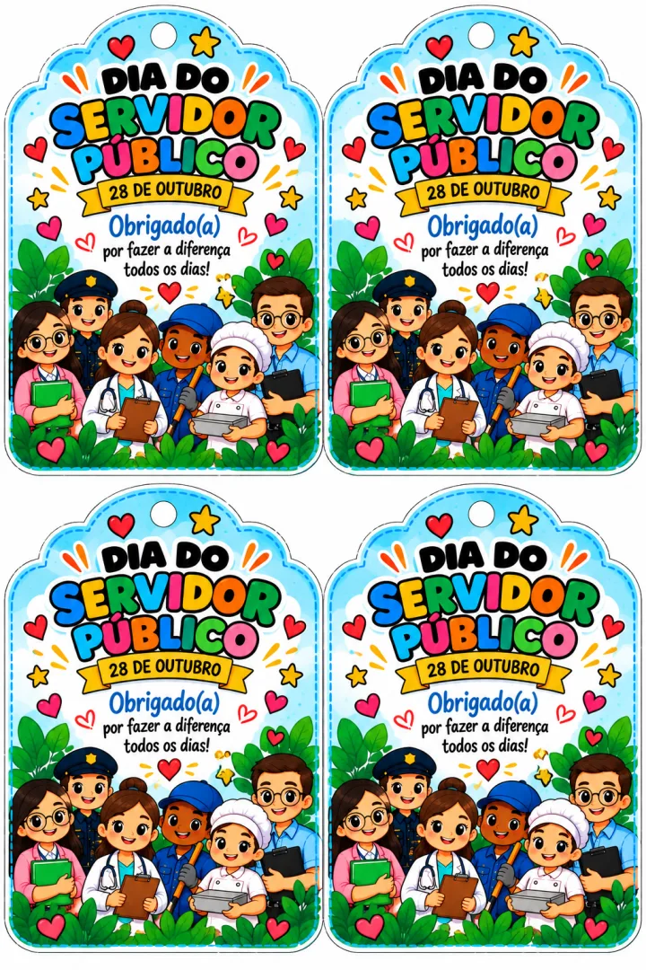 Kit Painel e Lembrancinha Servidor Público PDF - Educação Infantil — imagem 5
