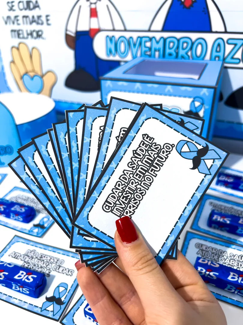 💙 🌈KIT PAINEL E LEMBRANCINHAS – NOVEMBRO AZUL 💙  💰7,50  💙Espalhe conscientização de forma leve e educativa!  ✨ Este — imagem 3