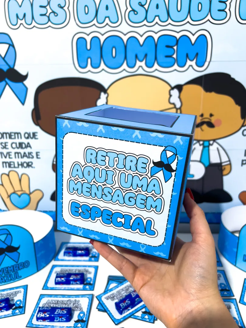 💙 🌈KIT PAINEL E LEMBRANCINHAS – NOVEMBRO AZUL 💙  💰7,50  💙Espalhe conscientização de forma leve e educativa!  ✨ Este — imagem 6