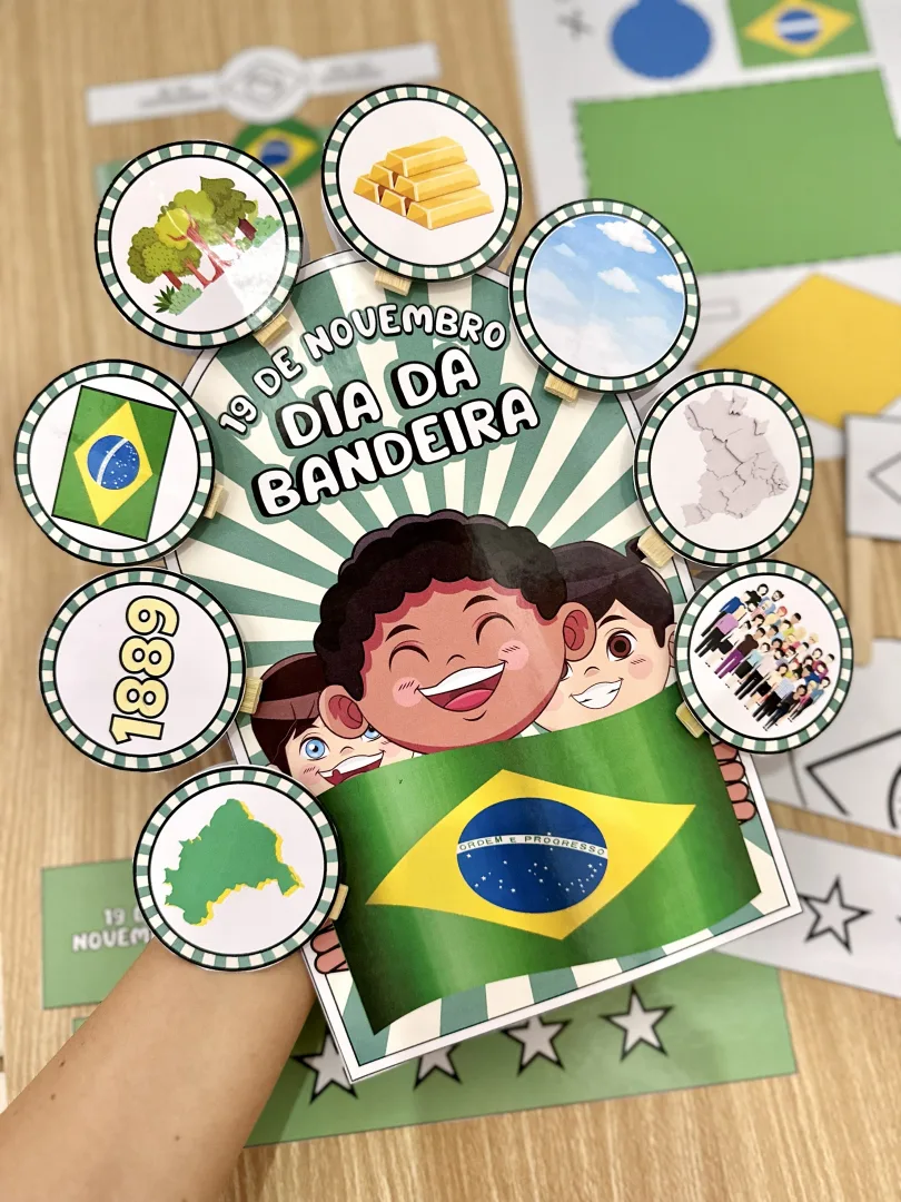 Kit Pedagógico Dia da Bandeira – Atividades e Lembrancinhas — imagem 5