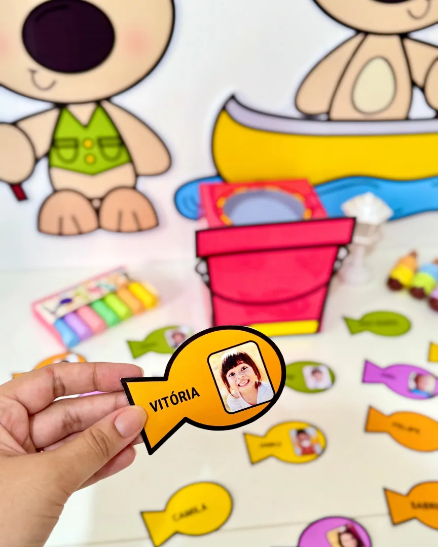 Kit Pescaria dos Nomes | Nome Próprio na Educação Infantil | Atividade Lúdica com Crachás — imagem 2