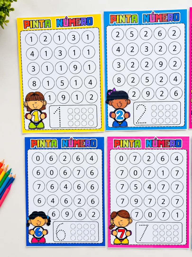 Kit de Cartaz Pinta Números - 1 a 10 - PDF - Educação Infantil — imagem 3
