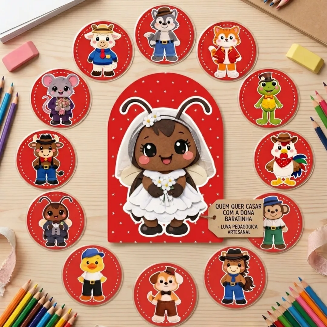 Kit Quem Quer Casar Com a Dona Baratinha - Educação Infantil - Arquivo Digital — imagem 3