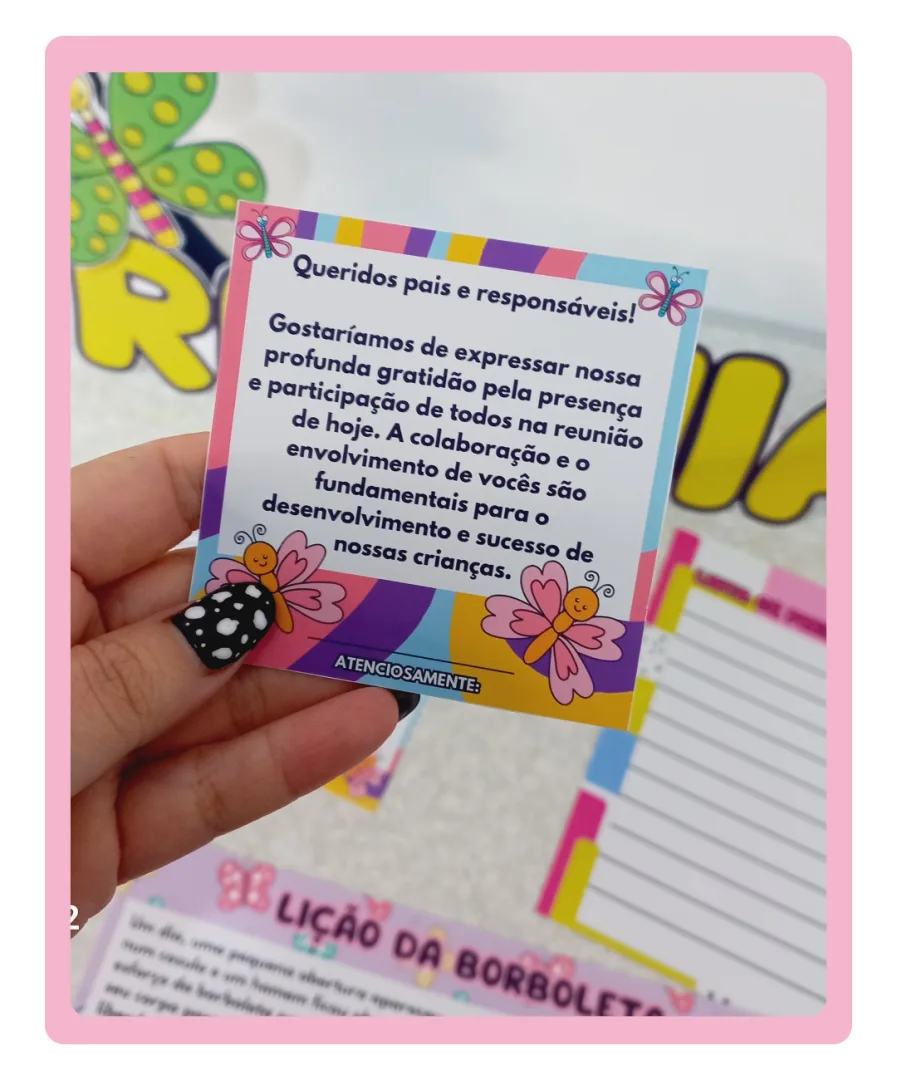 KIT REUNIÃO DE PAIS - A LIÇÃO DE UMA BORBOLETA — imagem 5