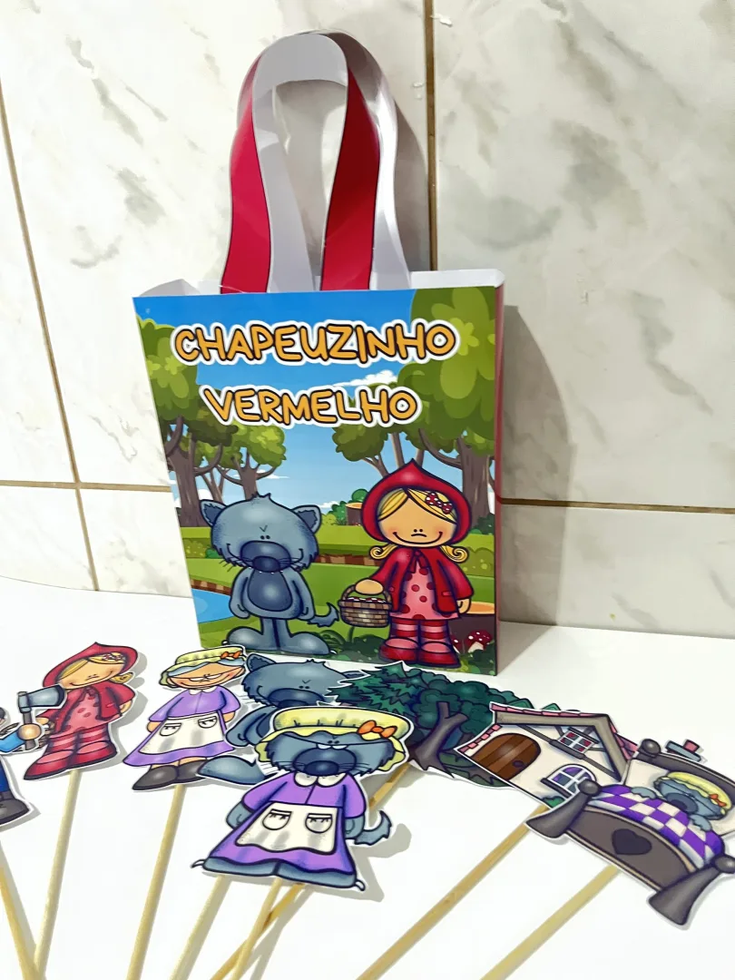 KIT SACOLAS TEATRAL: BRANCA DE NOVA / TRÊS PORQUINHOS / CHAPEUZINHO VERMELHO — imagem 3