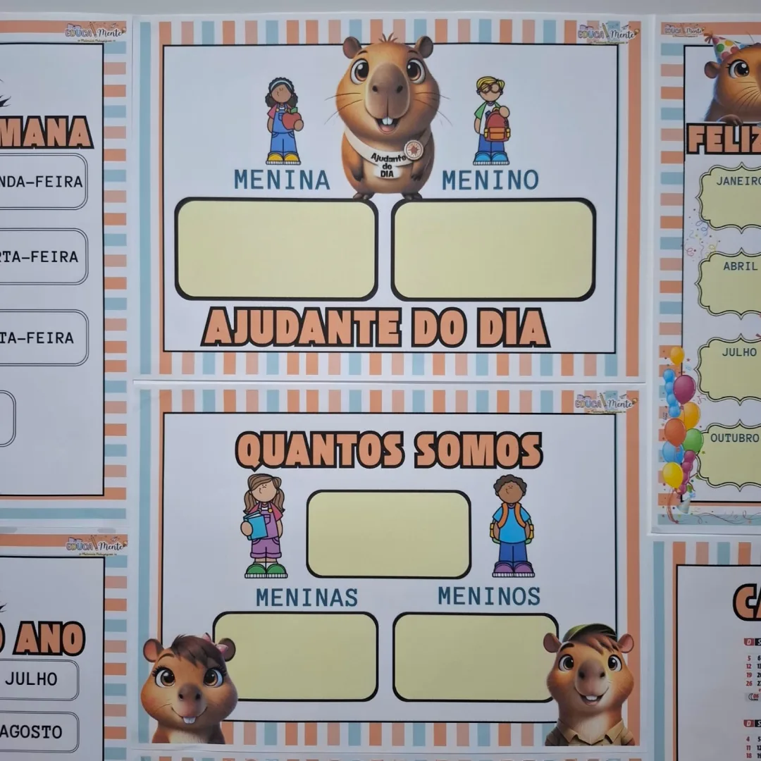 🧡🤎 KIT SALA CAPIVARA 🤎🧡 — imagem 7
