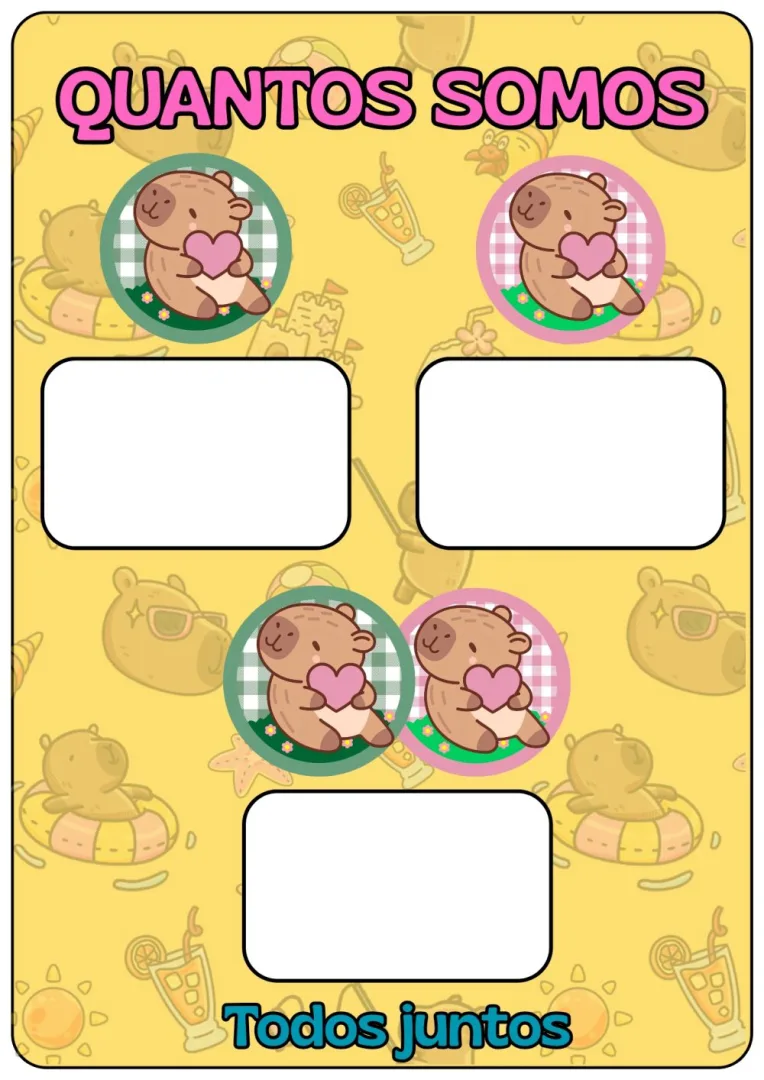 Kit Sala Capivara — Pronto para Imprimir — imagem 3