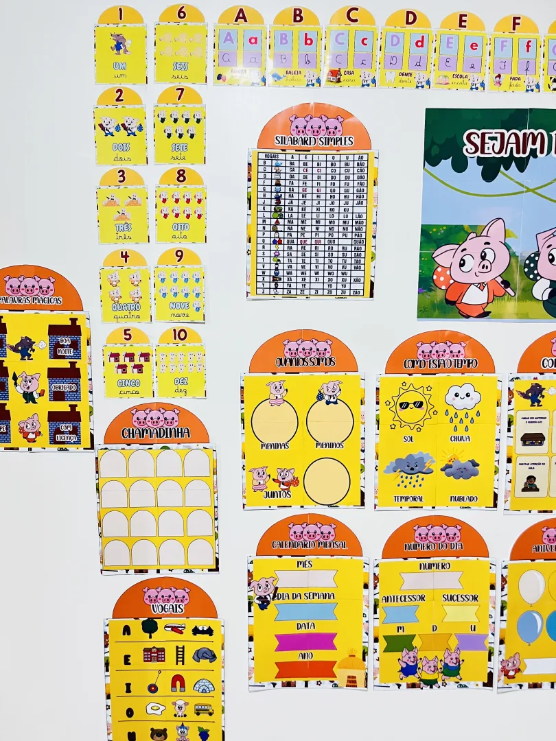 KIT SALA COMPLETO – TEMA OS TRÊS PORQUINHOS – Educação Infantil – PDF — imagem 2