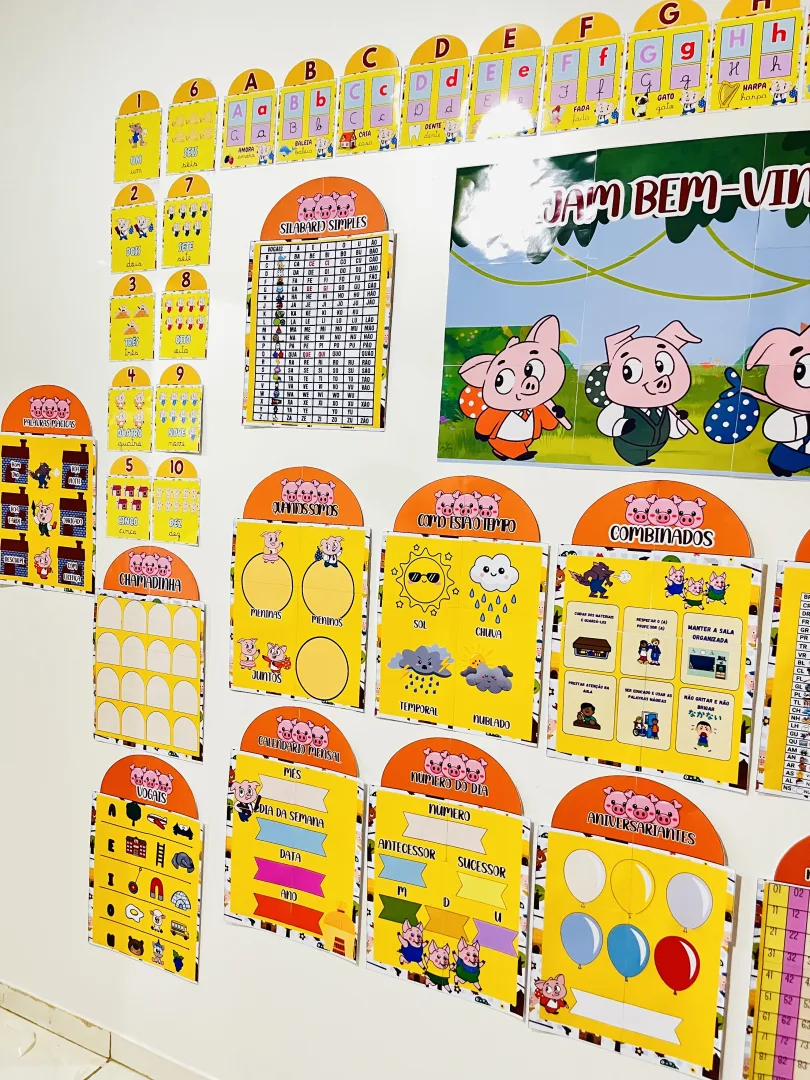 KIT SALA COMPLETO – TEMA OS TRÊS PORQUINHOS – Educação Infantil – PDF — imagem 4