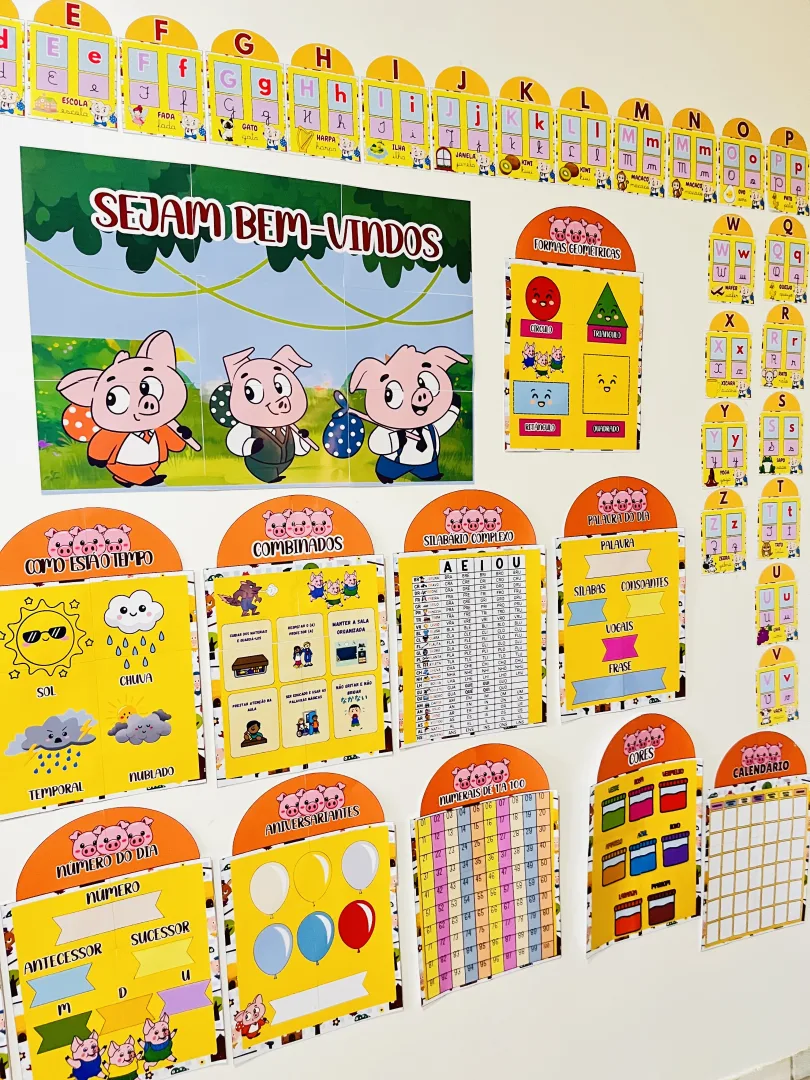 KIT SALA COMPLETO – TEMA OS TRÊS PORQUINHOS – Educação Infantil – PDF — imagem 3