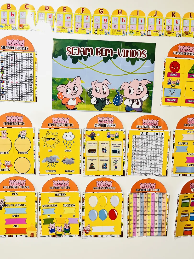 KIT SALA COMPLETO – TEMA OS TRÊS PORQUINHOS – Educação Infantil – PDF — imagem 5
